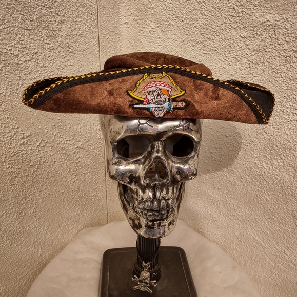 Teetot Pirate Hat Velvety Halloween Costume Party Cosplay Festival Themed Event - Picture 5 of 10